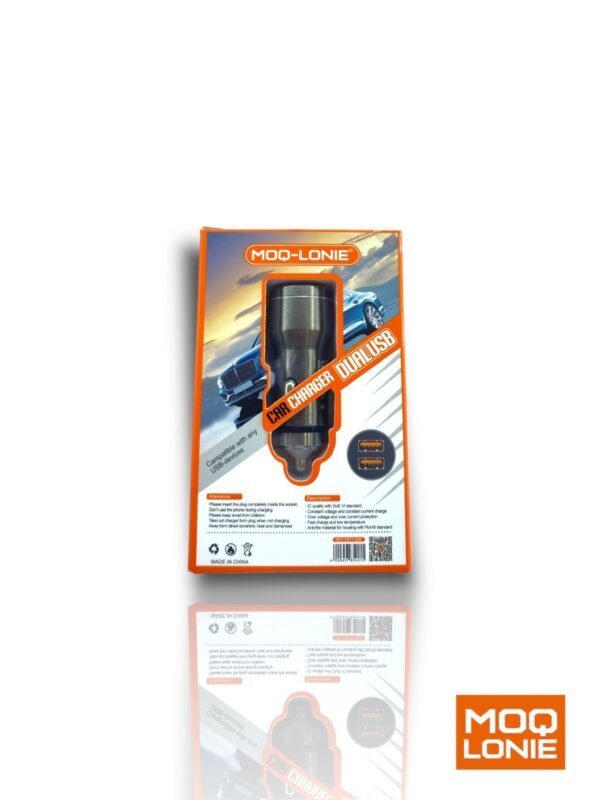 Cargador Dual USB Car Charger MOQ (MOT-008) - Image 2
